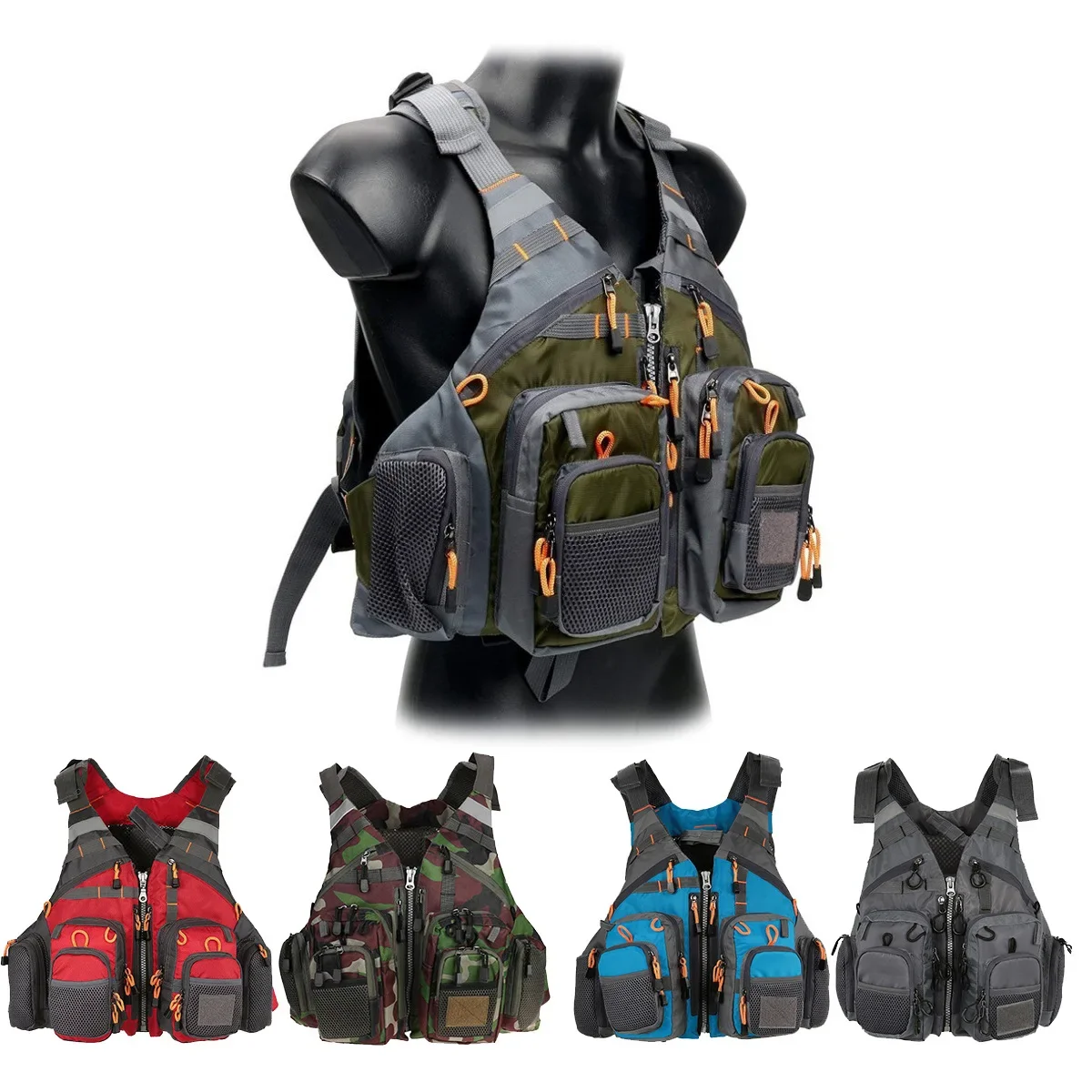 Fishing Vest Jacket - Rompi Pancing Dapat Disesuaikan Jaket Pelampung