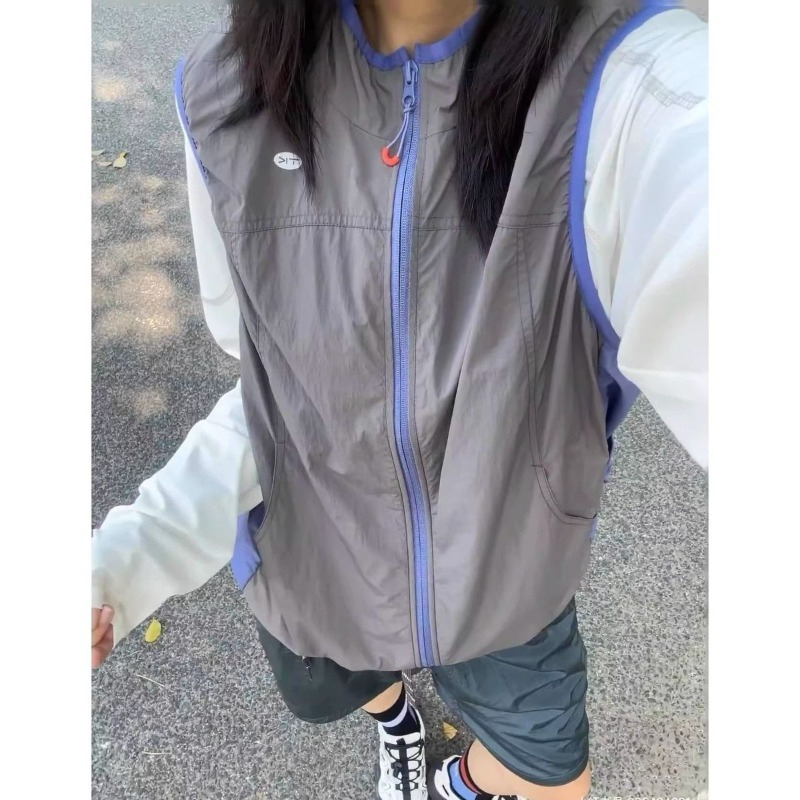 Fishing Vest Jacket - Jaket Tanpa Lengan Olahraga Ringan Y2K