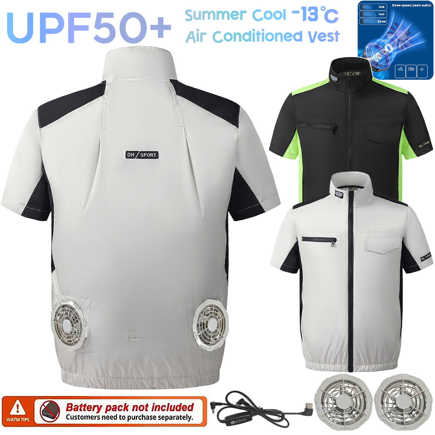 Fishing Vest Jacket - Rompi Pendingin Berkipas untuk Memancing di