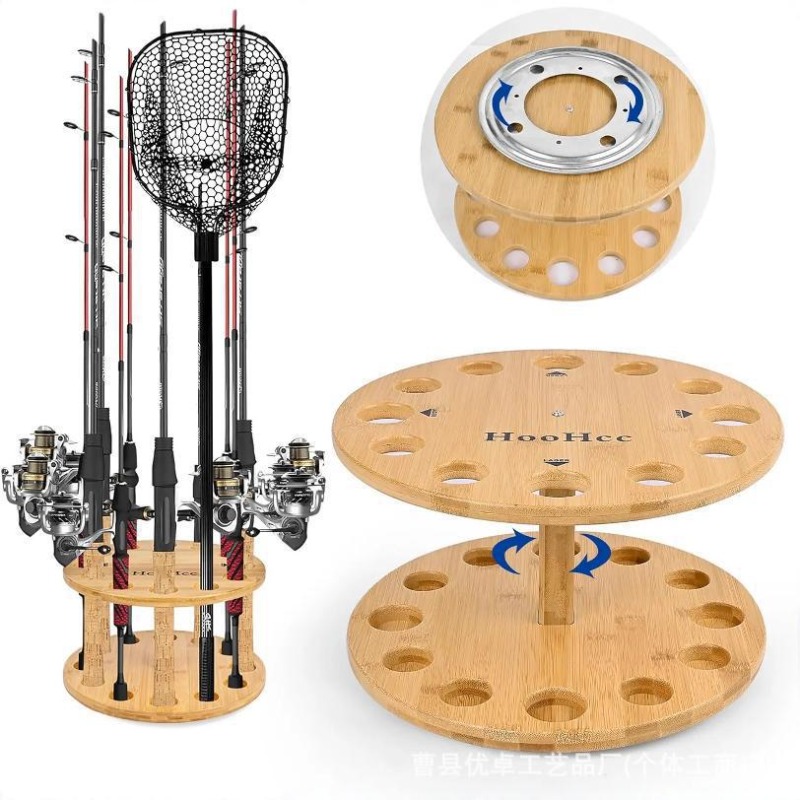 Fishing Equipment Tools - Rak Penyimpanan Joran Pancing Kayu Solid
