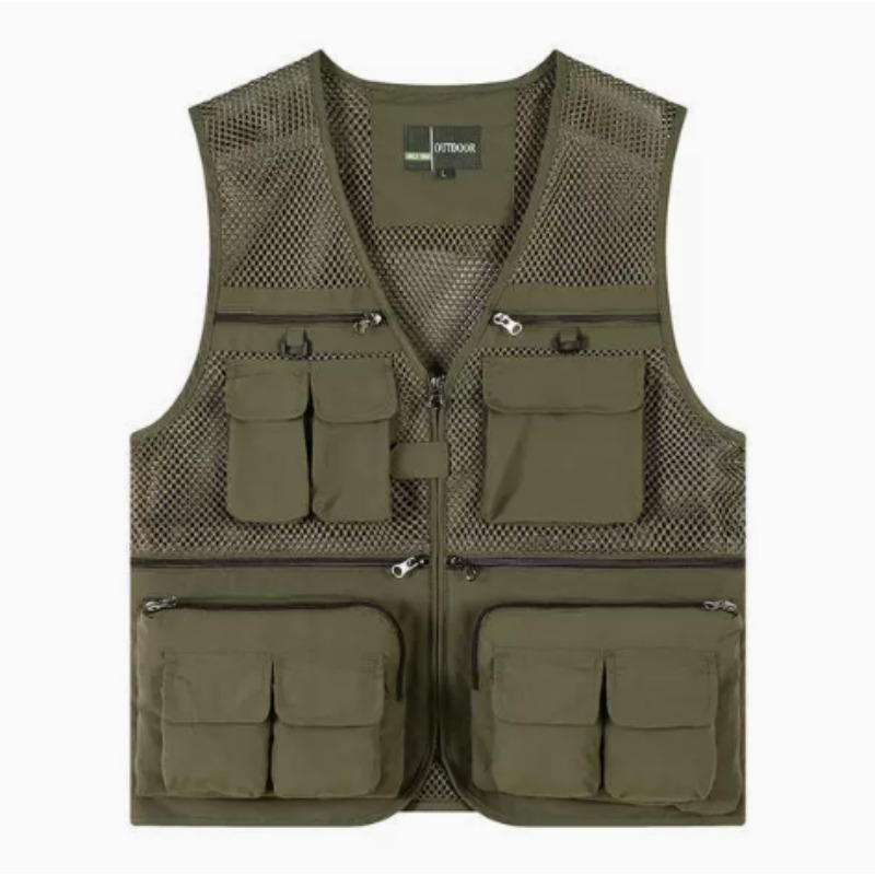Fishing Vest Jacket - Rompi Memancing Luar Ruangan Cepat Kering