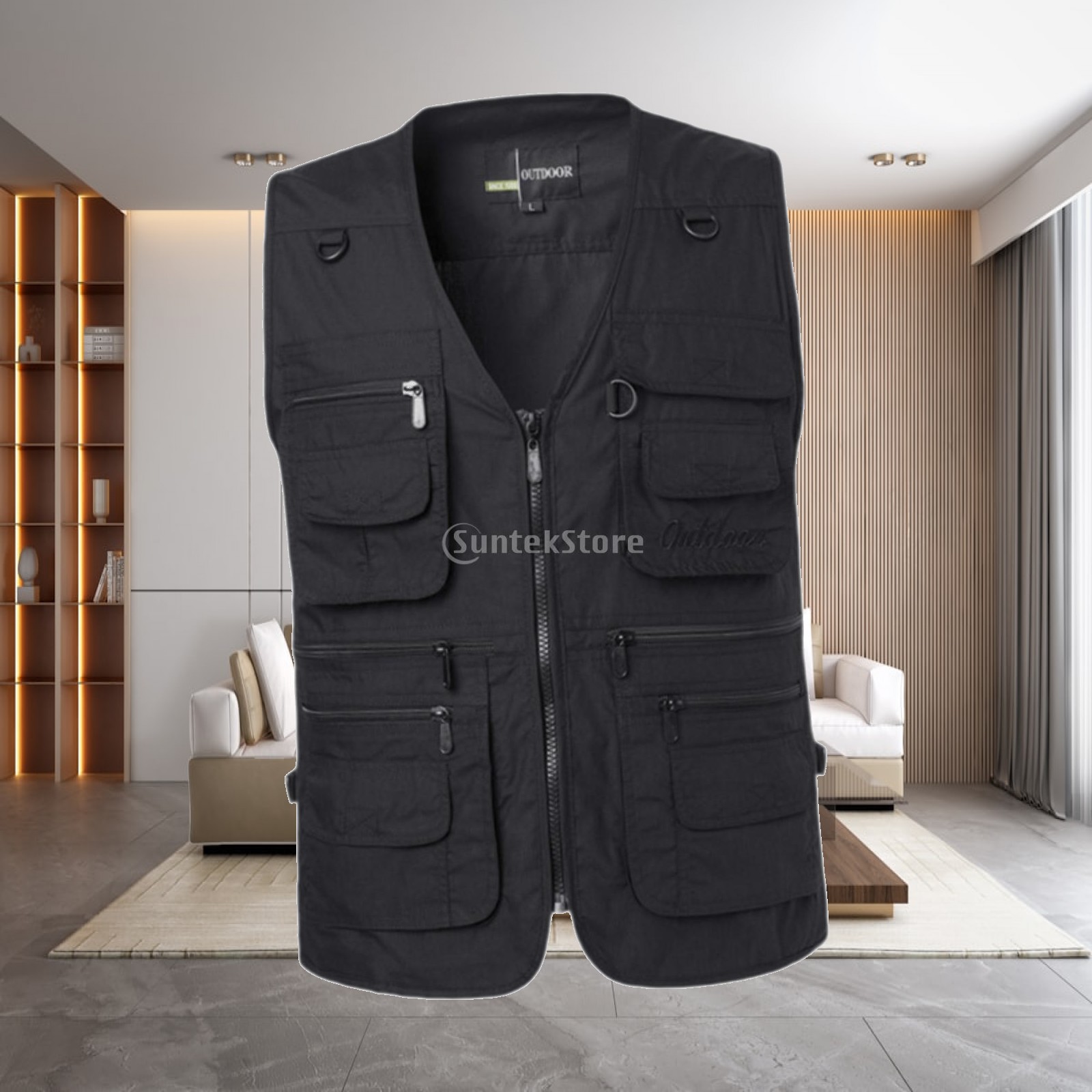 Fishing Vest Jacket - Rompi Memancing Jaring yang Dapat Disesuaikan,