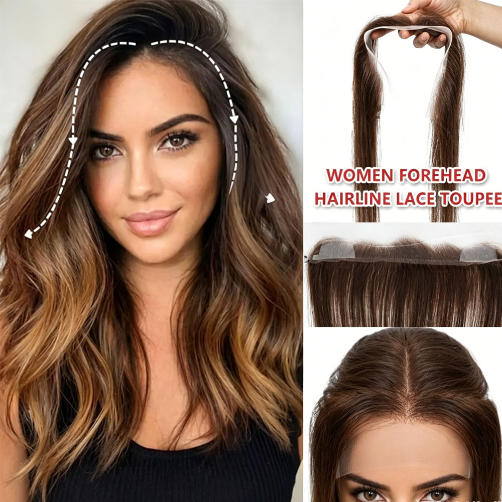 Fishing Line - 100% Rambut Asli Manusia Hairline Topper