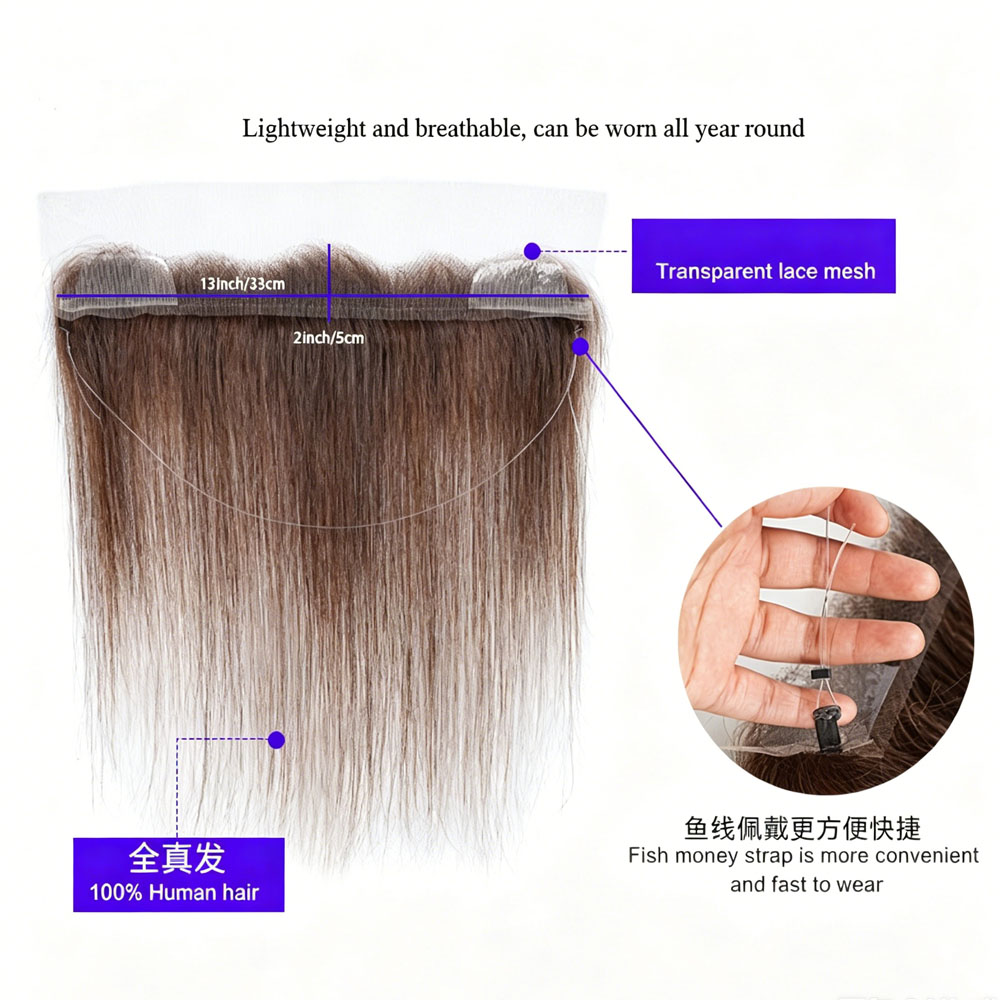 100% Rambut Asli Manusia Hairl - Fishing Line ulasan dan harga